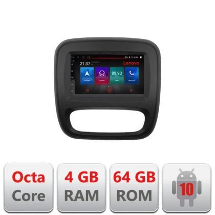 Navigatie Renault Trafic 2014-2017 E-rt09 Octa Core cu Android Radio Bluetooth Internet GPS WIFI DSP 4+64GB 4G v1