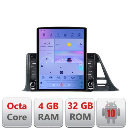 Navigatie Toyota CH-R LOW G-CH-R-A ecran tip TESLA 9.7" cu Android Radio Bluetooth Internet GPS WIFI 4+32GB DSP 4G Oct