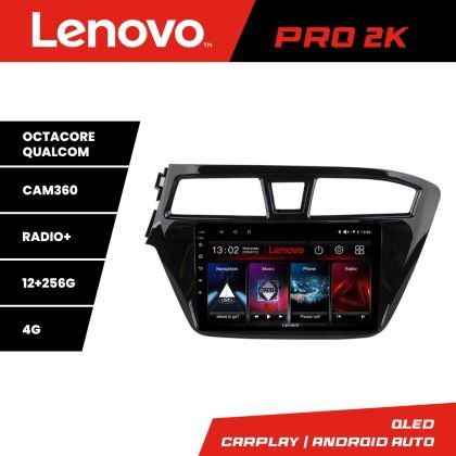 Navigatie Hyundai i20 2015-2018 Lenovo Kit-517 8 core QLED 2K 12+256 360 Android Waze USB Navigatie Internet Youtube Radio