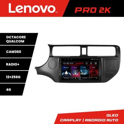 Navigatie Kia Rio 2011-2014 Lenovo Kit-rio-11 8 core QLED 2K 12+256 360 Android Waze USB Navigatie Internet Youtube Radio