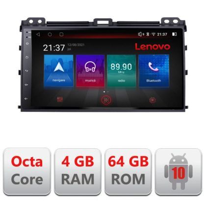 Navigatie Toyota Prado 2004-2009 E-456 Octa Core cu Android Radio Bluetooth Internet GPS WIFI DSP 4+64GB 4G