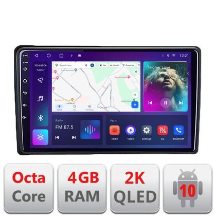 Navigatie Ford Transit Focus Kuga C-transit Android Octa Core Ecran 2K QLED GPS 4G 4+32GB 360 kit-transit+EDT-E409-2K