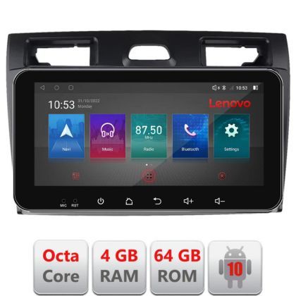 Navigatie Ford Fiesta MK5 2002-2008 Android radio gps internet Octa Core 4+64 LTE ecran de 10.33' wide KIT-fiesta-mk5+EDT-E511-pro