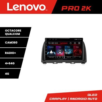 Navigatie Mazda CX-5 2012-2016 Lenovo Kit-212 Quad Core cu Android Internet Bluetooth Radio GPS WIFI 8 core QLED 2K 4+64 360GB