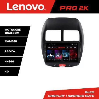 Navigatie Mistubishi ASX Lenovo Kit-026 8 core QLED 2K 4+64 360 Android Waze USB Navigatie Internet Youtube Radio