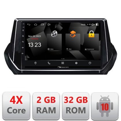 Navigatie Peugeot 2008 2020- Android radio gps internet quad core 2+32 carplay android auto