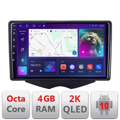 Navigatie Hyundai Veloster Android Octa Core Ecran 2K QLED GPS 4G 4+32GB 360 kit-veloster+EDT-E409-2K