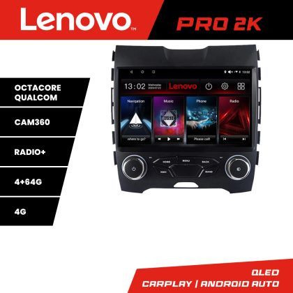 Navigatie Ford Edge 2015-2021 midline Lenovo Kit-edge-mid 8 core QLED 2K 4+64 360 Android Waze USB Navigatie Internet Youtube Radio