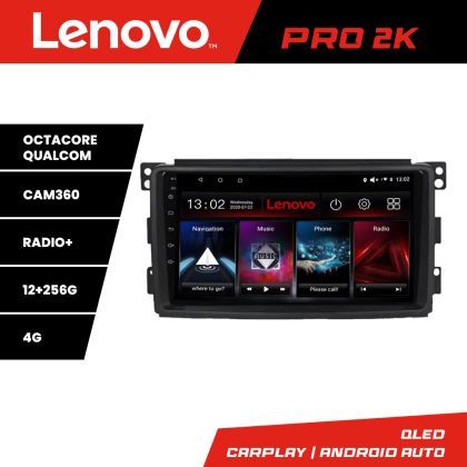 Navigatie Smart 2005-2010 Lenovo Kit-SMART05 8 core QLED 2K 12+256 360 Android Waze USB Navigatie Internet Youtube Radio