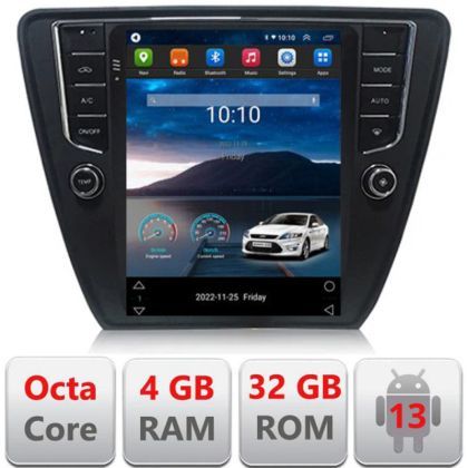 Navigatie tip Tesla Skoda Octavia 3,Qled 9.7",Octacore,4Gb RAM,32Gb Hdd,4G,DSP,Carplay,Bluetooth