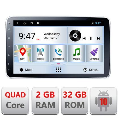 Navigatie cu android universala F002 ecran de 10" 1din si 2din ecran ajustabil