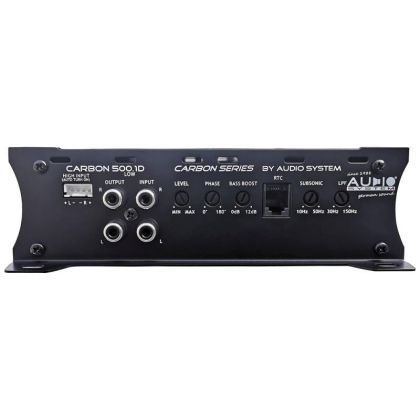 Amplificator Audio System CARBON-500.1 D, 1x500 watts, in 2 sau 4 ohm, pentru subwoofer clasa D