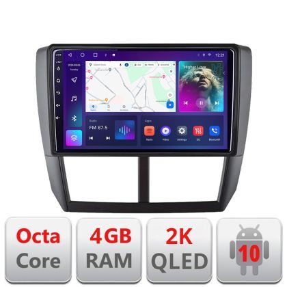 Navigatie Subaru Forester 2007-2013 C-SU01 Android Octa Core Ecran 2K QLED GPS 4G 4+32GB 360 KIT-SU01+EDT-E409-2K