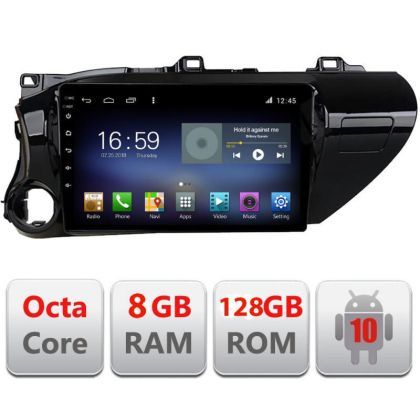 Navigatie TOYOTA Hilux 2016- F-TY59 Octa Core cu Android Radio Bluetooth Internet GPS WIFI DSP 8+128GB 4G