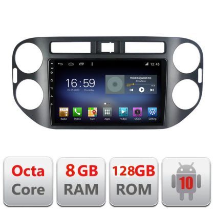 Navigatie VW Tiguan 2009-2015 Android radio gps internet Octa Core 8+128 LTE Kit-489v2+EDT-E609