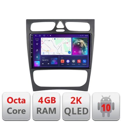 Navigatie Mercedes CLK C W203 C-clk Android Octa Core Ecran 2K QLED GPS 4G 4+32GB 360 kit-clk+EDT-E409-2K