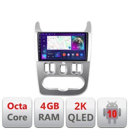 Navigatie Dacia Duster 2010-2012 C-099 Android Octa Core Ecran 2K QLED GPS 4G 4+32GB 360 KIT-099+EDT-E409-2K