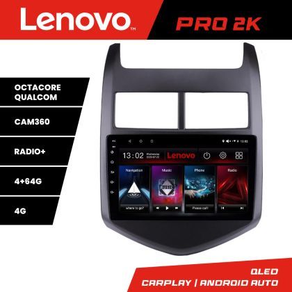 Navigatie Chevrolet Aveo 2010-2013 Lenovo Kit-AVEO10 8 core QLED 2K 4+64 360 Android Waze USB Navigatie Internet Youtube Radio