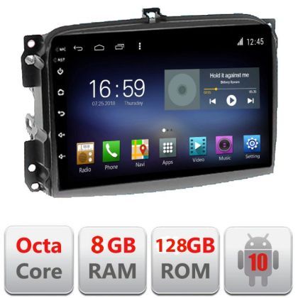 Navigatie Fiat 500L 2012-2017 F-500L Octa Core cu Android Radio Bluetooth Internet GPS WIFI DSP 8+128GB 4G