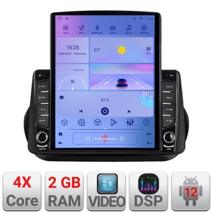 Navigatie Peugeot Bipper, CitroenNemo, Fiat Qubo 2008-2017 Android radio gps internet quad core 2+32 ecran vertical 9.7" Kit-bipper+EDT-E708 v1