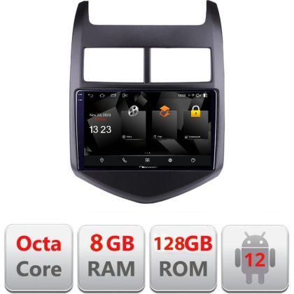 Navigatie Chevrolet Aveo 2010-2013 5960Pro-AVEO10 Android Octa Core Qualcomm 2K Qled 8+128 DTS DSP 360 4G Optical