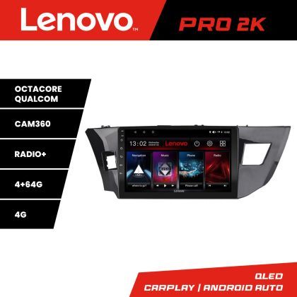 Navigatie Toyota Corolla 2013-2017 Lenovo Kit-470 8 core QLED 2K 4+64 360 Android Waze USB Navigatie Internet Youtube Radio