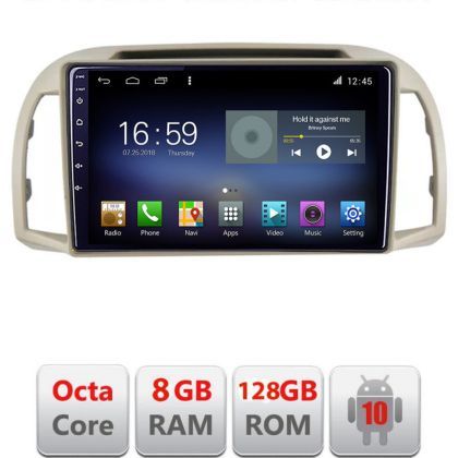 Navigatie Nissan Micra 2002-2010 Android radio gps internet Octa Core 8+128 LTE KIT-micra2003+EDT-E609