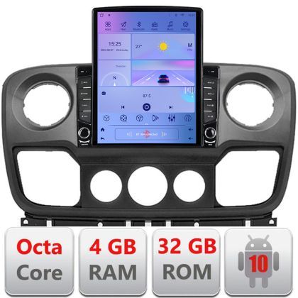 Navigatie Opel Movano, Renault Master 2010-2021 Android radio gps internet Octa Core 4+64GB 9.7" tip Tesla LTE