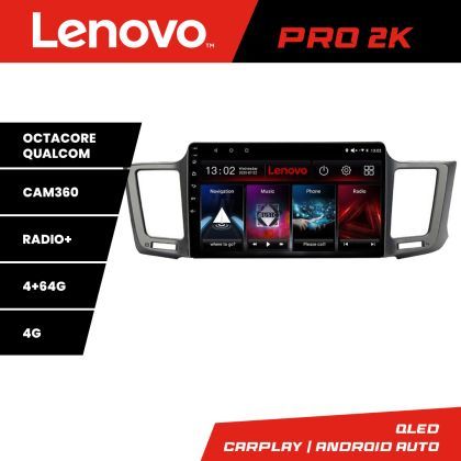 Navigatie Toyota RAV4 Lenovo Kit-247 8 core QLED 2K 4+64 360 Android Waze USB Navigatie Internet Youtube Radio