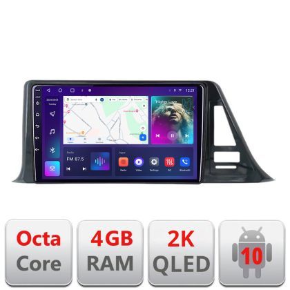 Navigatie Toyota CH-R LOW C-CH-R-A Android Octa Core Ecran 2K QLED GPS 4G 4+32GB 360 KIT-ch-r-a+EDT-E409-2K