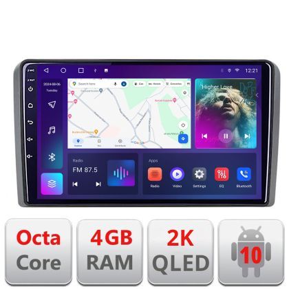 Navigatie Audi A3 8P C-049 Android Octa Core Ecran 2K QLED GPS 4G 4+32GB 360 KIT-049+EDT-E409-2K