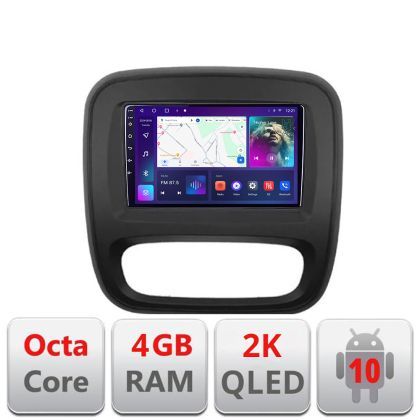 Navigatie Renault Trafic 2014-2017 C-rt09 Android Octa Core Ecran 2K QLED GPS 4G 4+32GB 360 kit-rt09+EDT-E409-2K