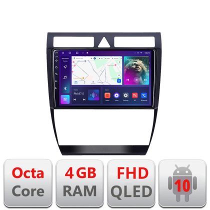 Navigatie Audi A6 Quad Core B-102 Android Ecran QLED octa core 4+64 carplay android auto KIT-102+EDT-E309V3