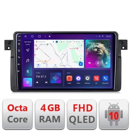 Navigatie BMW Seria 3 E46 B-052 Android Ecran QLED octa core 4+64 carplay android auto KIT-052+EDT-E309V3