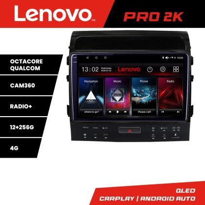 Navigatie Toyota Landcruiser 200 V8 2007-2015 cu navi si 360 Android radio gps internet 8 core QLED 2K 12+256 360 Lenovo