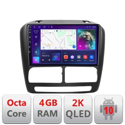 Navigatie Fiat Doblo 2010-2017 si Opel Combo 2010-2017 Android Octa Core Ecran 2K QLED GPS 4G 4+32GB 360 KIT-DOBLO10+EDT-E409-2K