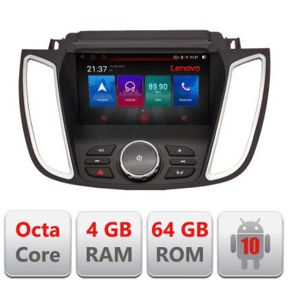 Navigatie Ford Kuga 2015-2020 SYNC2 si SYNC3 Octa Core cu Android Radio Bluetooth Internet GPS WIFI DSP 4+64GB 4G Kit-