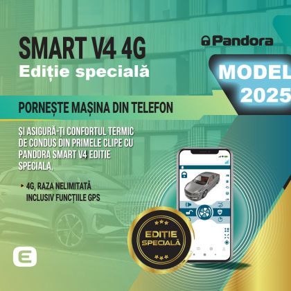 Kit pornire motor Pandora Smart v4 ES(fara tag) Saab 45174 gen 2 2010-2012, aplicatie telefon  4G, (montaj inclus)