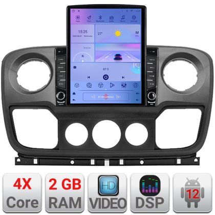 Navigatie Opel Movano, Renault Master 2010-2021 Android radio gps internet quad core 2+32GB ecran vertical 9.7" Kit-mo