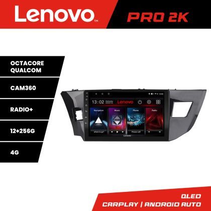 Navigatie Toyota Corolla 2013-2017 Lenovo Kit-470 8 core QLED 2K 12+256 360 Android Waze USB Navigatie Internet Youtube Radio