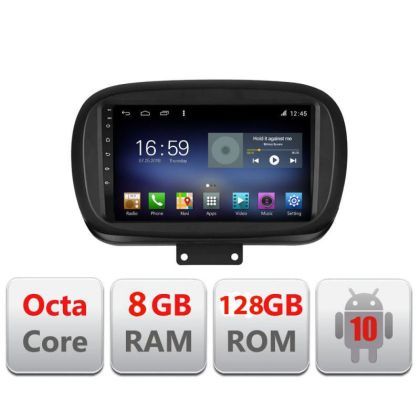 Navigatie Fiat 500 2014- F-539 Octa Core cu Android Radio Bluetooth Internet GPS WIFI DSP 8+128GB 4G