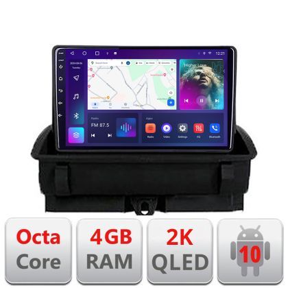 Navigatie Audi Q3 2011-2018 Android Octa Core Ecran 2K QLED GPS 4G 4+32GB 360 KIT-q3+EDT-E409-2K