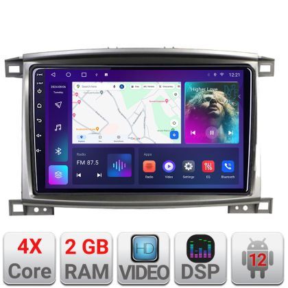 Navigatie Toyota Land Cruiser L100 2002-2008 A-L100  2+32 GB Android Waze USB Navigatie Internet Youtube Radio