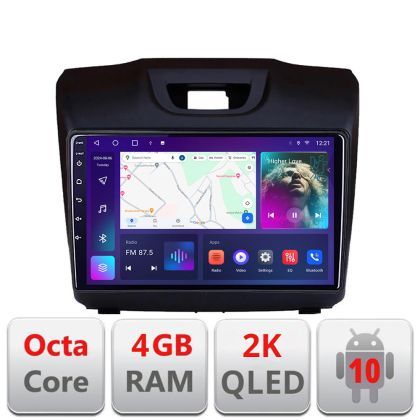 Navigatie Isuzu D-Max C-2234 Android Octa Core Ecran 2K QLED GPS 4G 4+32GB 360 KIT-2234+EDT-E409-2K