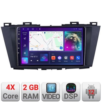 Navigatie Mazda 5 2010-2017 A-117  2+32 GB Android Waze USB Navigatie Internet Youtube Radio