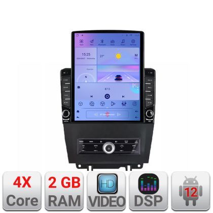 Navigatie Ford Mustang 2009-2014 ecran tip TESLA 9.7" cu Android Radio Bluetooth Internet GPS WIFI 2+32 DSP Quad Core