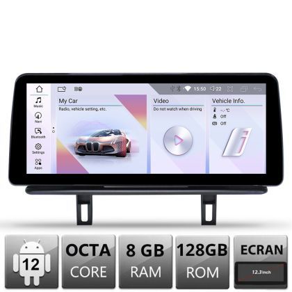 Navigatie dedicata Edotec BMW Seria 1 E87 2003-2008 masini ecran color CIC Android ecran 12.3" 8+128 4G BT