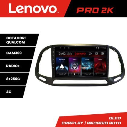 Navigatie Fiat Doblo 2015-2018 Lenovo Kit-DOBLO15 8 core QLED 2K 8+256 360 Android Waze USB Navigatie Internet Youtube Radio