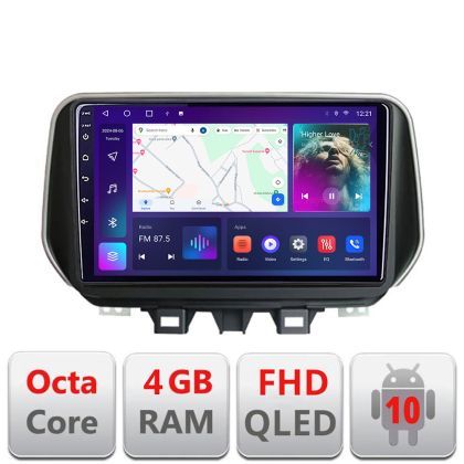 Navigatie HHyundai Tucson 2019 Quad Core B-1135 Android Ecran QLED octa core 4+64 carplay android auto KIT-1135+EDT-E309V3