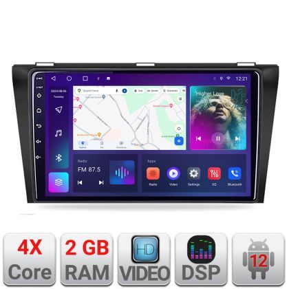 Navigatie Mazda 3 2009-2014 A-034  2+32 GB Android Waze USB Navigatie Internet Youtube Radio